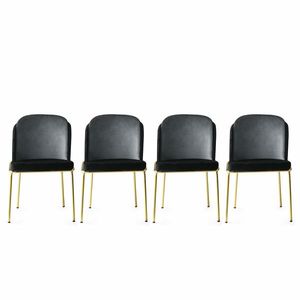 Sada jídelních židlí Dore Black and Gold, 4ks, 4 ks obraz