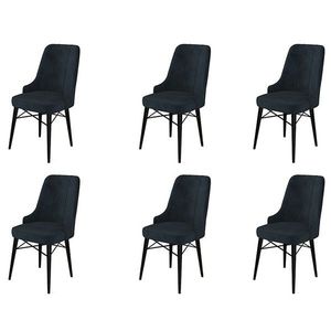Sada jídelních židlí Pare Anthracite and Black, 6 ks, 6 ks obraz