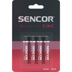 Sencor SBA R03 zinkouhlíková baterie AAA, 4 ks obraz