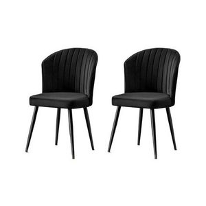 Sada jídelních židlí Rubi Black and Black, 2 ks obraz