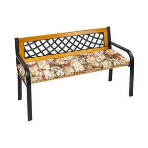 Bellatex Sedák na lavici prošívaný Káva, 40 x 120 cm obraz