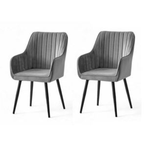Sada jídelních židlí Nova Grey and Black, 2 ks obraz