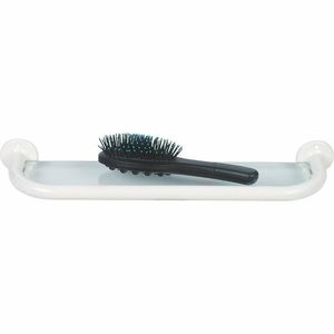 AQUALINE 8001 Polička se sklem 40 cm, bílá obraz