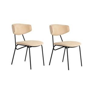 Sada jídelních židlí Nancy Beige and Black, 2 ks obraz