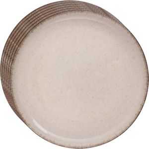 Sada 6 porcelánových dezertních talířů Nordic Glaze 19 cm, béžová obraz