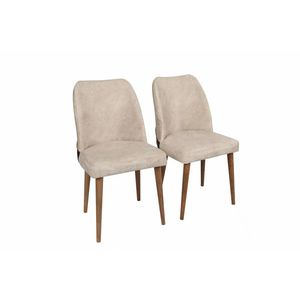 Sada jídelních židlí Nova Cream and Walnut, 2 ks, 2 ks obraz
