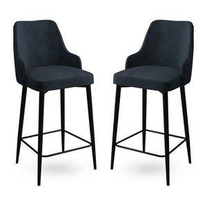 Sada barových židlí Enox Anthracite and Black, 2 ks, 2 ks obraz