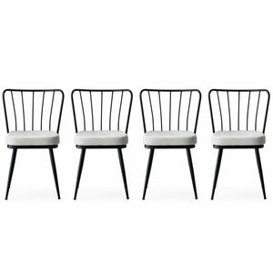 Sada jídelních židlí Yildiz White and Black, 4 ks, 4 ks obraz