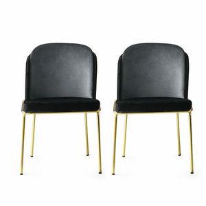 Sada jídelních židlí Dore Black and Gold, 2 ks, 2 ks obraz