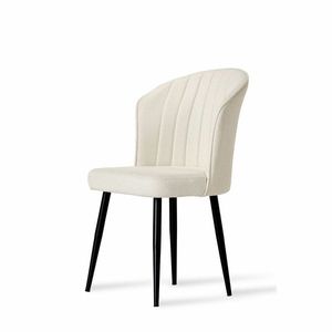 Sada jídelních židlí Rubi Cream and Black, 2 ks obraz