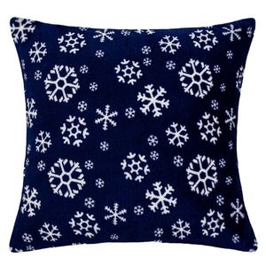 Domarex Dekorativní povlak na polštár Snowflakes navy, 40 x 40 cm obraz