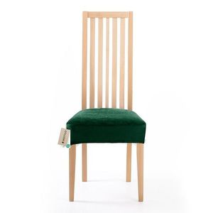 Restilo Napínací potah na sedák na židli Sento tmavě zelená, 40 x 40 + 5 cm obraz
