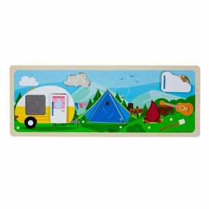 Bigjigs Toys Senzorické puzzle kempování v přírodě obraz