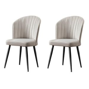 Sada jídelních židlí Rubi Cream and Black, 2 ks obraz