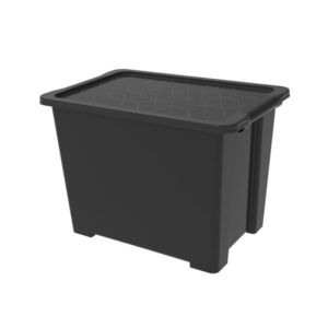 Rotho 92361 ROTHO Úložný box s víkem EVO EASY 65 L, plast, černý obraz