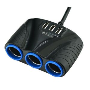 Roztrojka 12/24 V s 3 x USB konektorem obraz