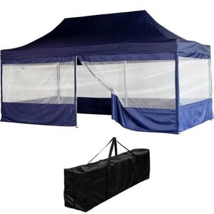 INSTENT 58618 Zahradní párty stan 3 x 6 - nůžkový - modrý obraz