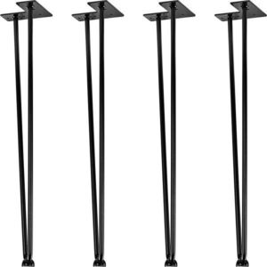 86316 STILISTA Nábytková noha ze 2 tyček, 60 cm, černá obraz
