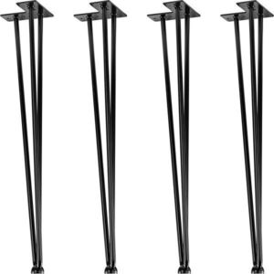 86324 STILISTA Nábytková noha ze 3 tyček, 60 cm, černá obraz