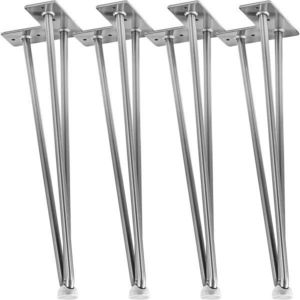 Garthen 86326 Nábytková noha ze 3 tyček, 40 cm, stříbrná obraz