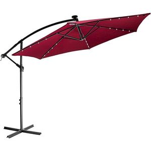 Stilista 88630 STILISTA Zahradní LED slunečník s kličkou, 3 m, červený obraz