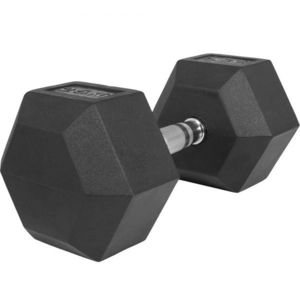 Gorilla Sports Hexagon jednoruční činka pogumovaná, 25 kg 76733 obraz