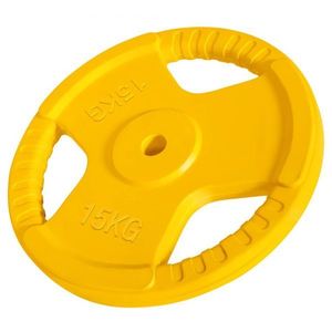 Gorilla Sports Litinový činkový kotouč, pogumovaný, 15 kg obraz