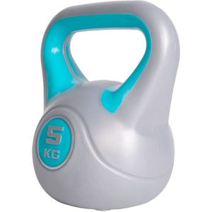Gorilla Sports Kettlebell činka, vinylová, modrá, 5 kg obraz