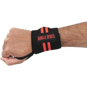 Gorilla Sports Bandáž na zápěstí, černá/červená, 2 ks obraz