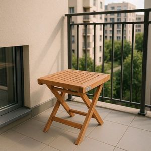 Teaková skládací stolička BACAN 43 cm obraz