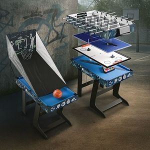 Herní stůl 5v1 pro děti – fotbálek, ping-pong, kulečník obraz