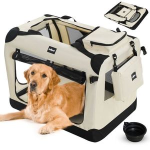 Leopet Přepravní box pro psy XXXL, 102 x 69 x 69 cm, béžový obraz