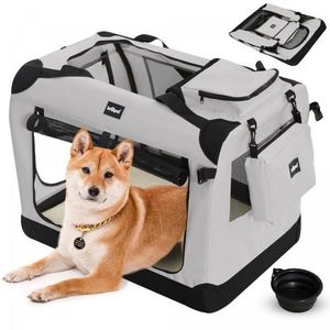 Leopet Přepravní box pro psy L, 70 x 52 x 52 cm, šedý obraz