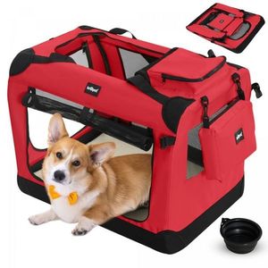 Leopet Přepravní box pro psy M, 60 x 42 x 42 cm, červený obraz