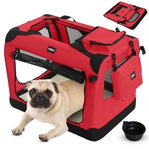 Leopet Přepravní box pro psy S, 49, 5 x 34, 5 x 35 cm, červený obraz