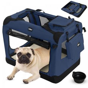Leopet Přepravní box pro psy S, 49, 5 x 34, 5 x 35 cm, modrý obraz