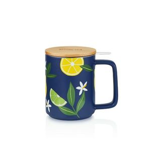 Kusmi Tea Hrnek na čaj s nerezovým sítkem, Anastasia, 0, 48 l, modrá 5000001055 obraz