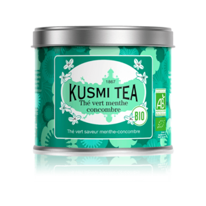 Kusmi Tea Sypaný zelený čaj s okurkou a mátou Bio, kovová dóza 100 g 21105A1070 obraz