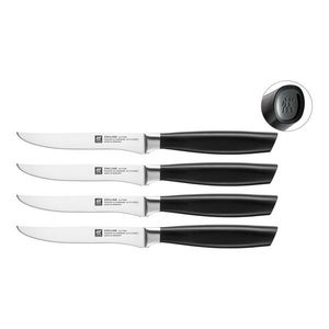 Zwilling Steakové nože All * Star, 12 cm, 4 ks, černé logo 1022589 obraz