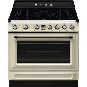Smeg Varné centrum Victoria s indkuční varnou deskou, TR90IPP, 90x60 cm, objem trouby 115 l, krémová TR90IPP obraz