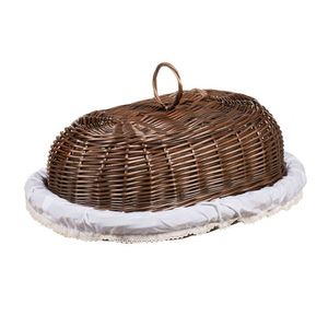 Chlebník proutěný provence s látkou Mochila III. obraz