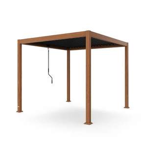 Blumfeldt LuminaHaven Pergola 3x3 z pozinkované oceli Barva dřeva obraz