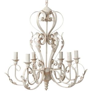 Vintage kovové závěsné světlo s patinou Onesime – Ø 65*68 cm E14/max 6*25W 5LMP219 obraz