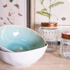 Keramická miska s tyrkysovým vniřkem - Ø 17*6 cm 6CE1086 obraz