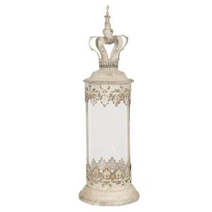 Vysoká krémová vintage lucerna Anastase – Ø 17*55 cm 6Y3975 obraz