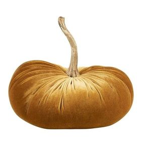 Oranžová sametová dekorativní dýně Pumpkin M - 25*25*24cm DCFPO25 obraz