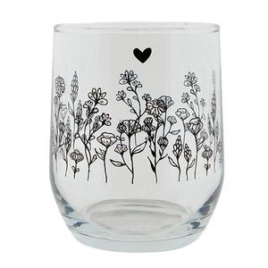 Sklenička na nápoj s květinami Flora And Fauna - Ø 8*9 cm / 300 ml 6GL4080 obraz