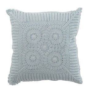 Pomněnkový bavlněný polštář s krajkou Lace blue - 42*12*42cm 23066 obraz