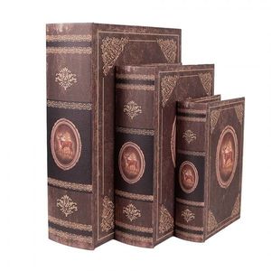 3ks úložný box ve tvaru knihy s jelenem Deer - 27*22*7 / 22*17*6 / 17*12*4 cm 65691 obraz