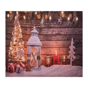 Vánoční látkové pozadí Christmas Wall Cloth - 180*1*210 cm 6WK0043 obraz